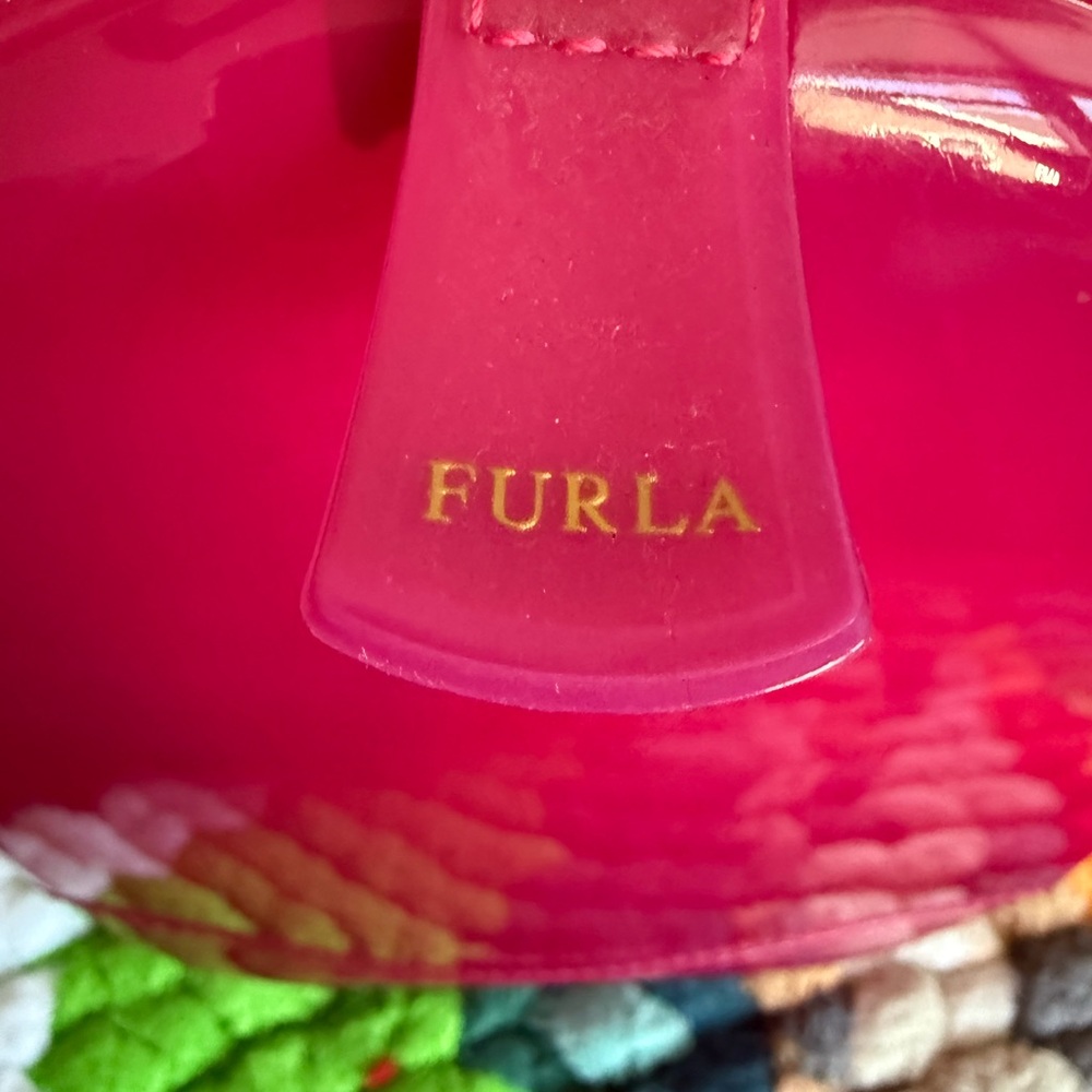 AUTHENTIC Used Furla Vibrant Pink Candy Boston Bag - Picture 6 of 9